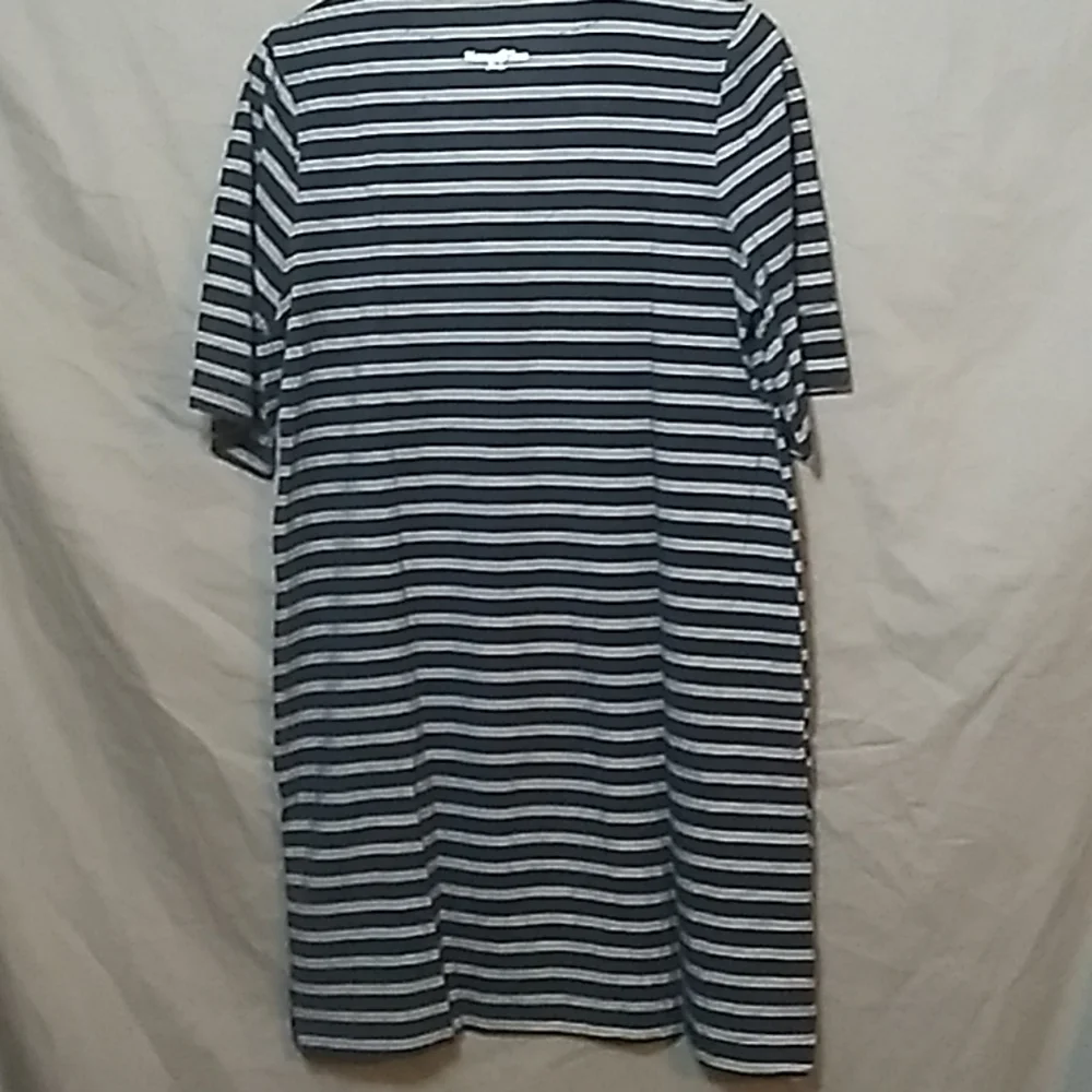 Hang Ten UV Protection UPF 50+ Blue & White Dress w Pockets Women's Large - Picture 3 of 6